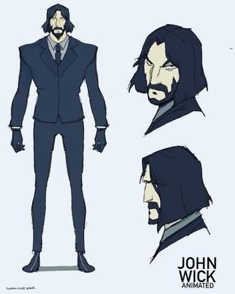 Fã transforma John Wick em desenho animado em novas fanarts