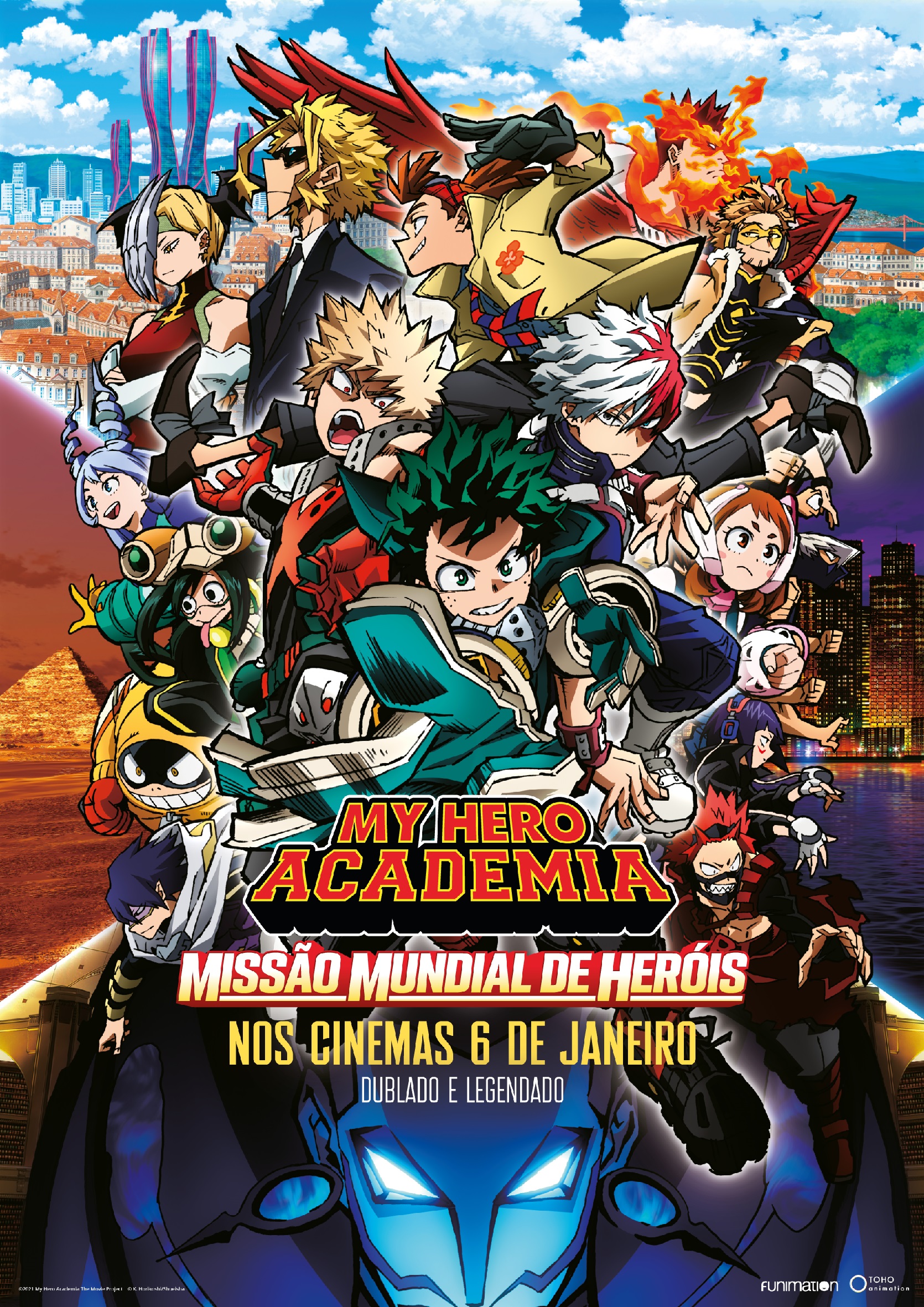 Pôster do filme "My Hero Academia: Missão Mundial de Heróis"